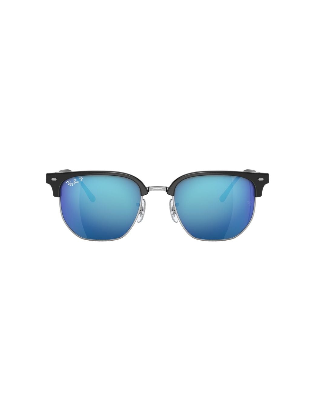 Ray-Ban Black New Clubmaster Sunglasses Rose Gold Frame Red Lenses Polarized 55-20
