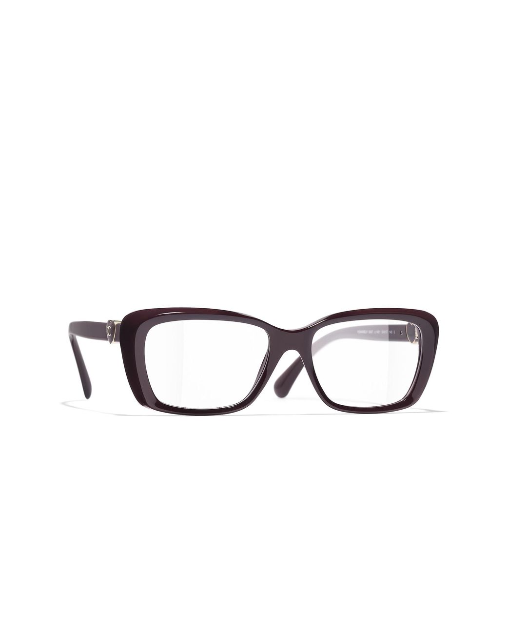 Chanel Black Sunglass Rectangle Eyeglasses Ch3467