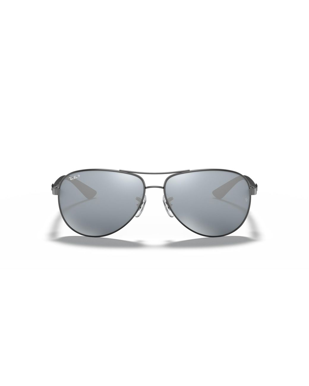 Ray-Ban Multicolor Sunglasses Male Carbon Fibre - Silver Frame Silver Lenses 61-13 for men