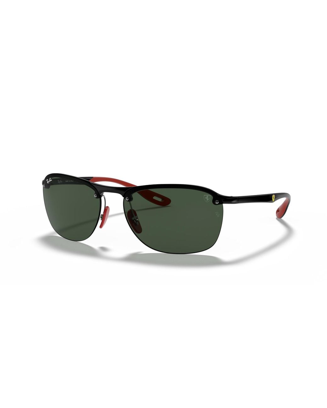 Ray-Ban Sunglasses Man Rb4302m Scuderia Ferrari Collection - Black Frame Green Lenses 62-16 for men
