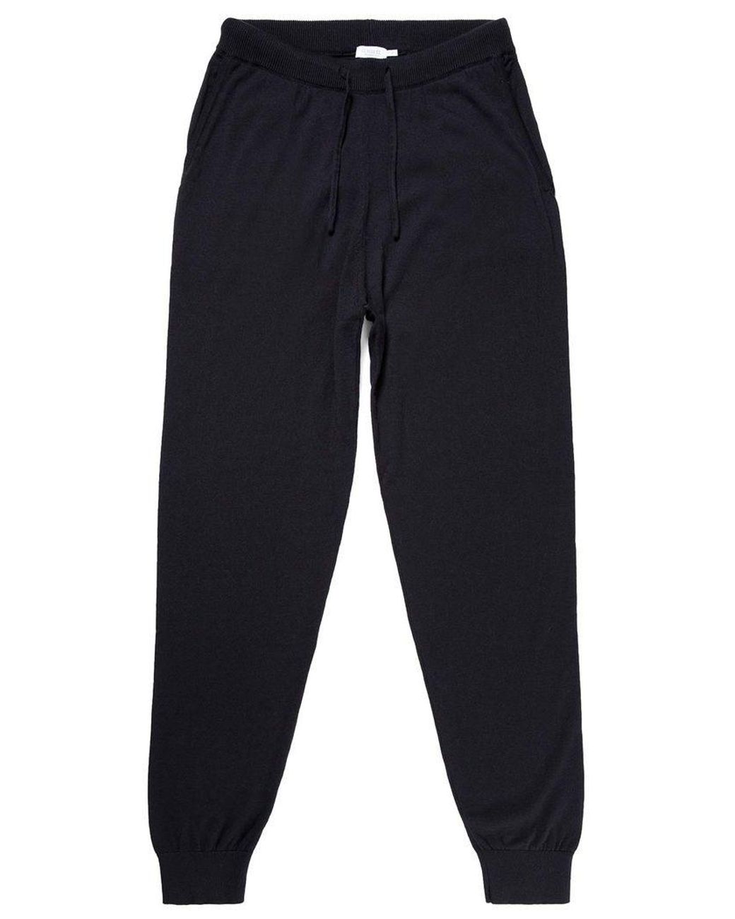Sunspel Men's Merino Wool Knitted Lounge Pants In Navy in Blue for Men ...