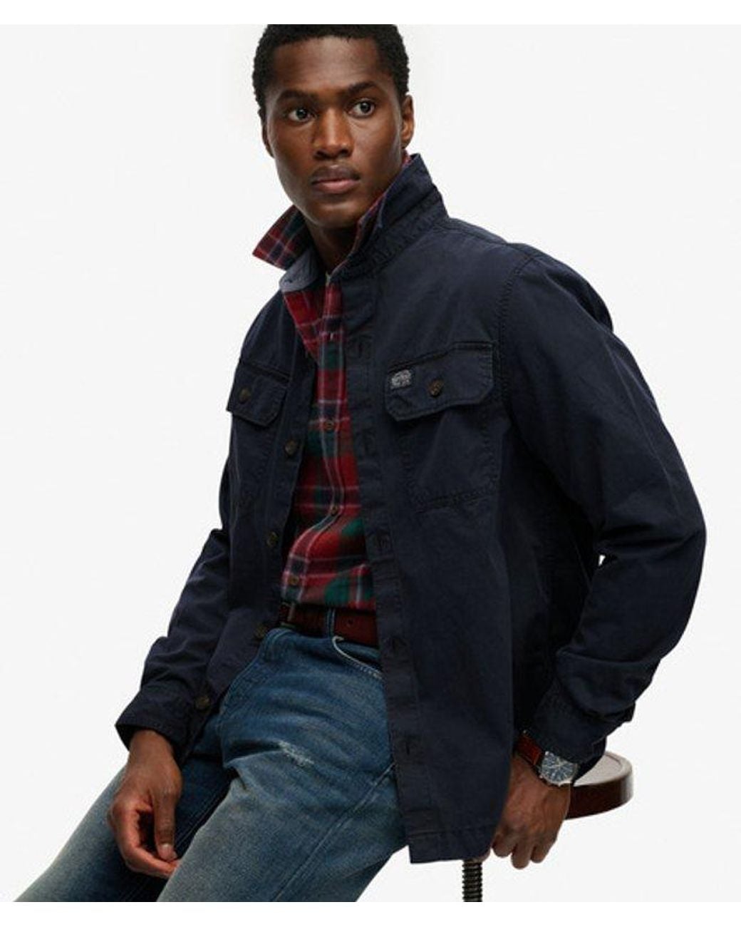 Superdry Blue & Co Two Pocket Overshirt for men