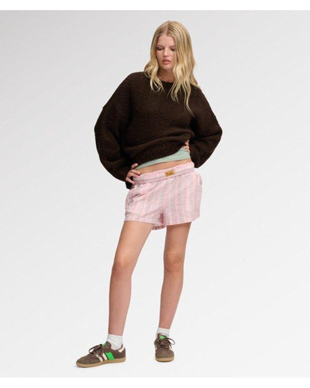 Superdry Pink & Co Komodo Noosa Stripe Shorts
