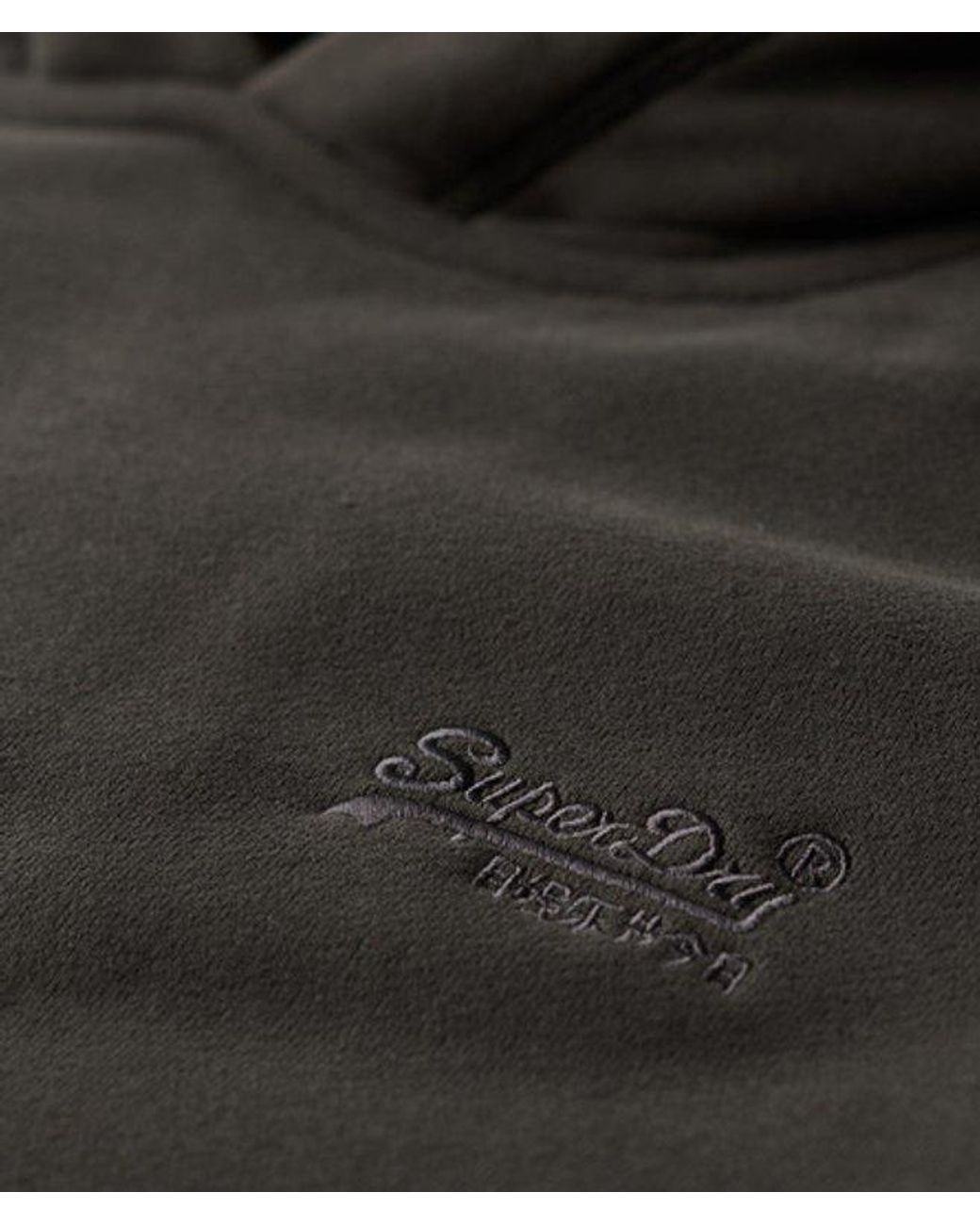 Superdry Essential Hoodie Met Logo En Halfgeborstelde Voering in het Gray voor heren