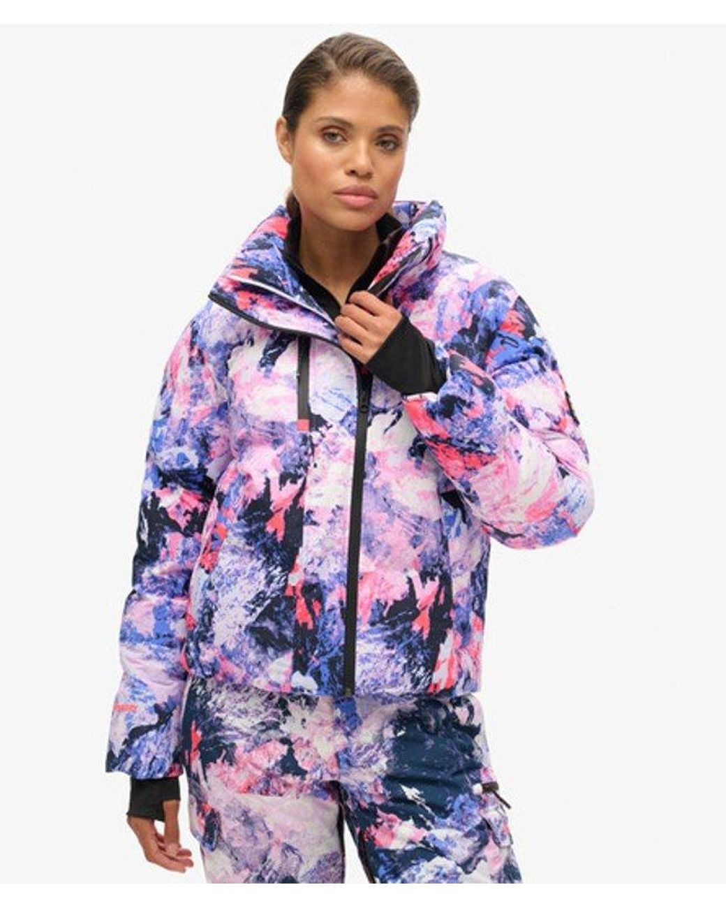 Superdry Blue Ski Boxy Puffer Jacket