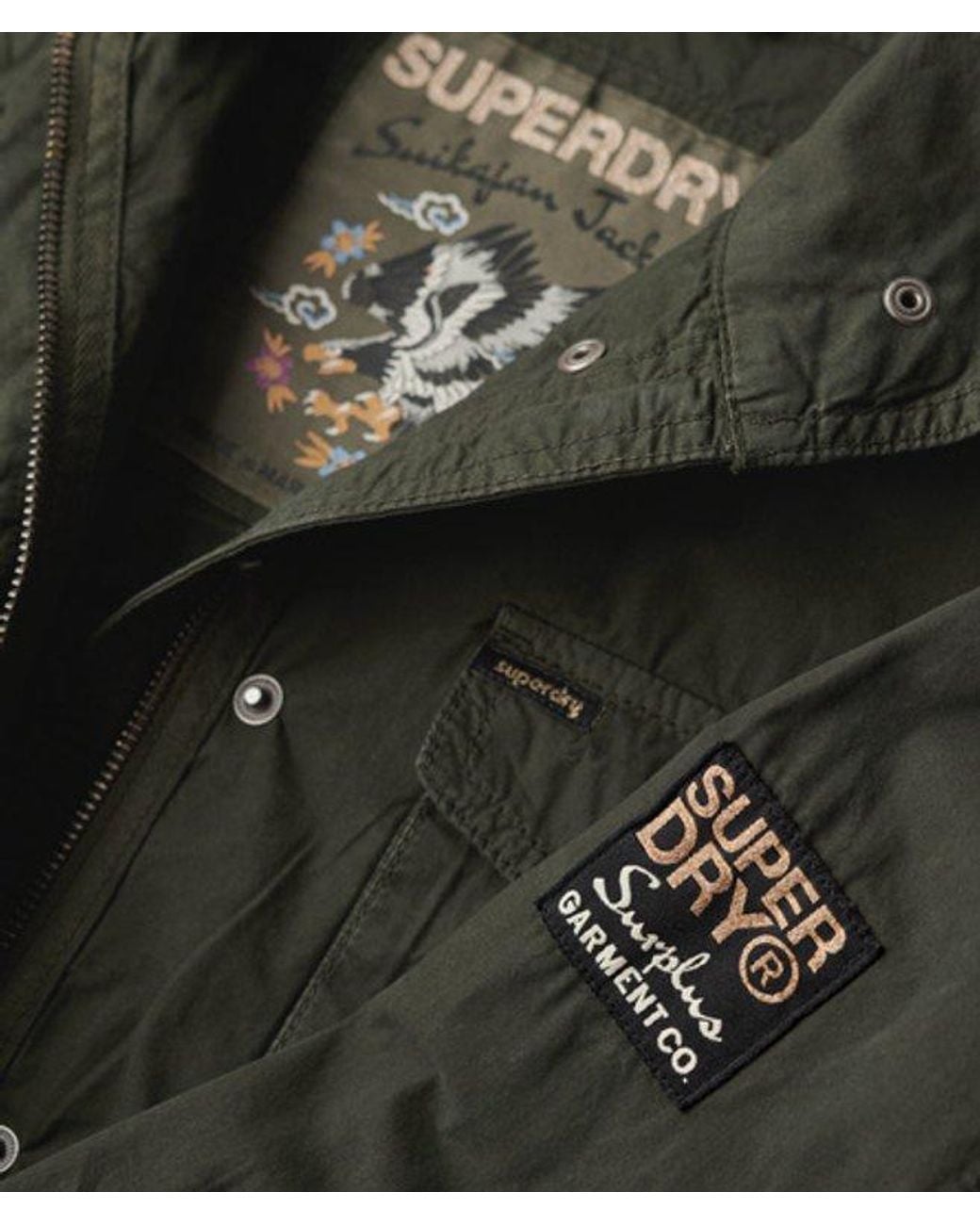 Superdry Green & Co M65 Embellished Military Jacket