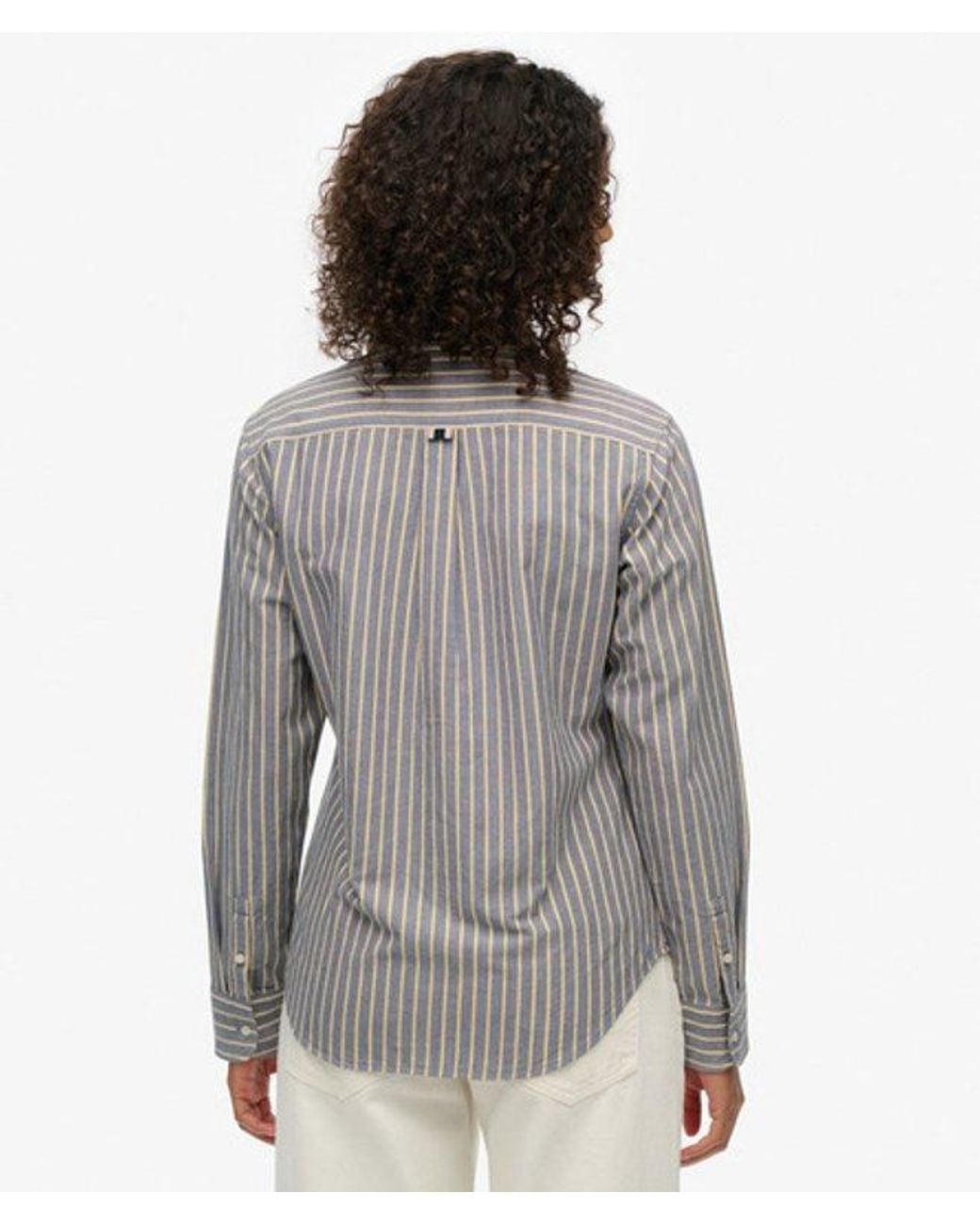 Superdry Gray & Co Slim Oxford Button Down Long Sleeve Shirt