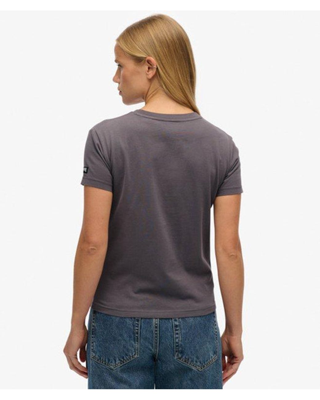 Superdry Blue & Co Band Merch Fitted T-shirt