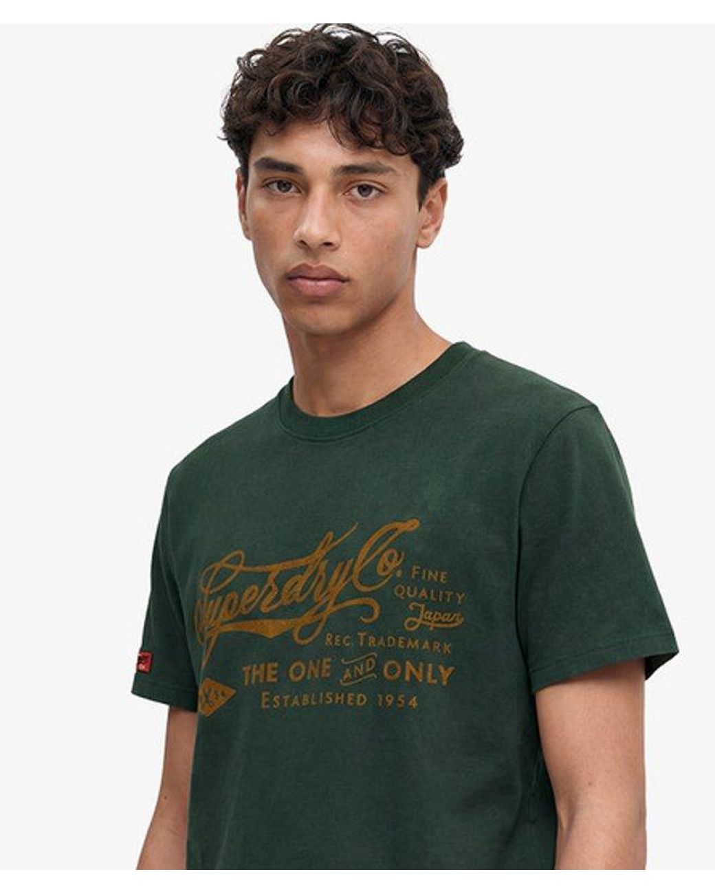 Superdry Green Industry Worker Relaxed T-Shirt for men