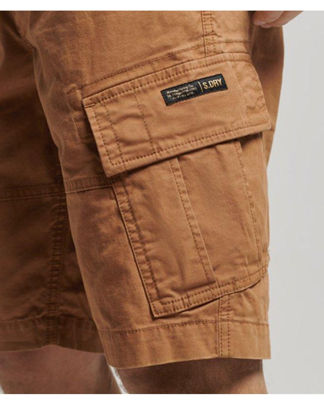 Superdry Organic Cotton Core Cargo Shorts Brown for men