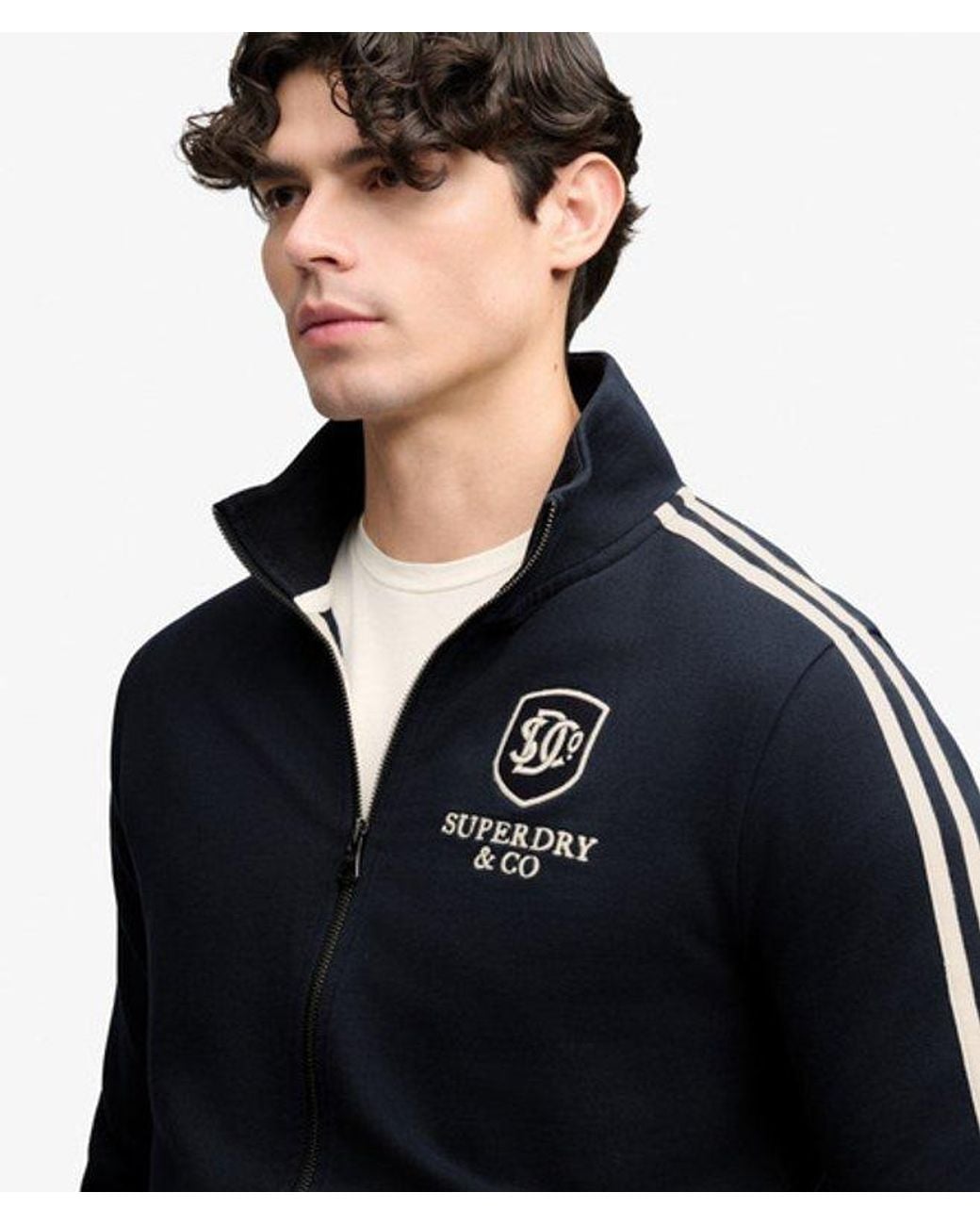 Superdry Blue & Co Essential Retro Track Top for men