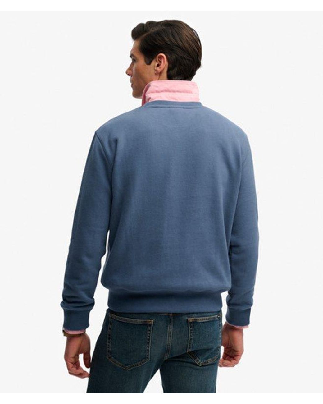 Superdry Blue & Co Essential Logo Crew Sweatshirt for men