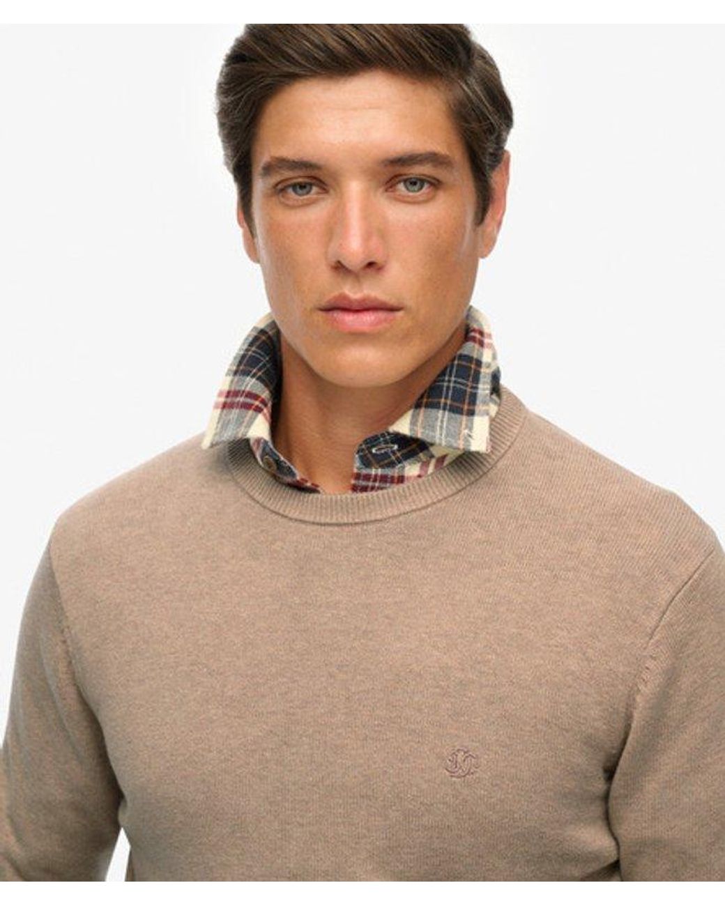 Superdry Blue Essentials Cotton Jumper for men