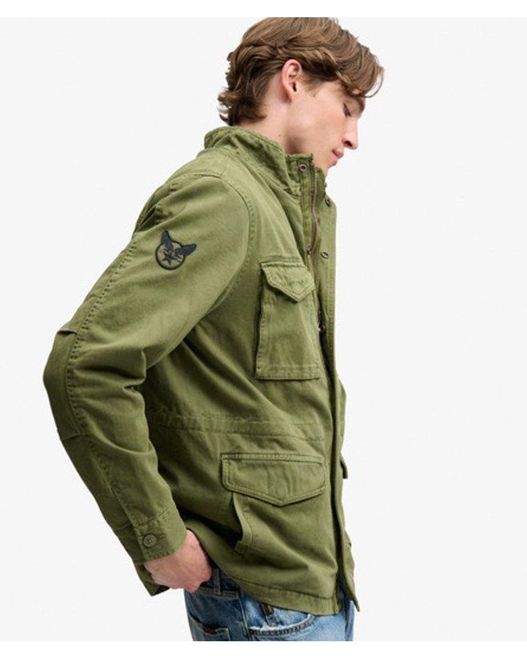 Superdry Green & Co Patched Military M65 Jacket for men