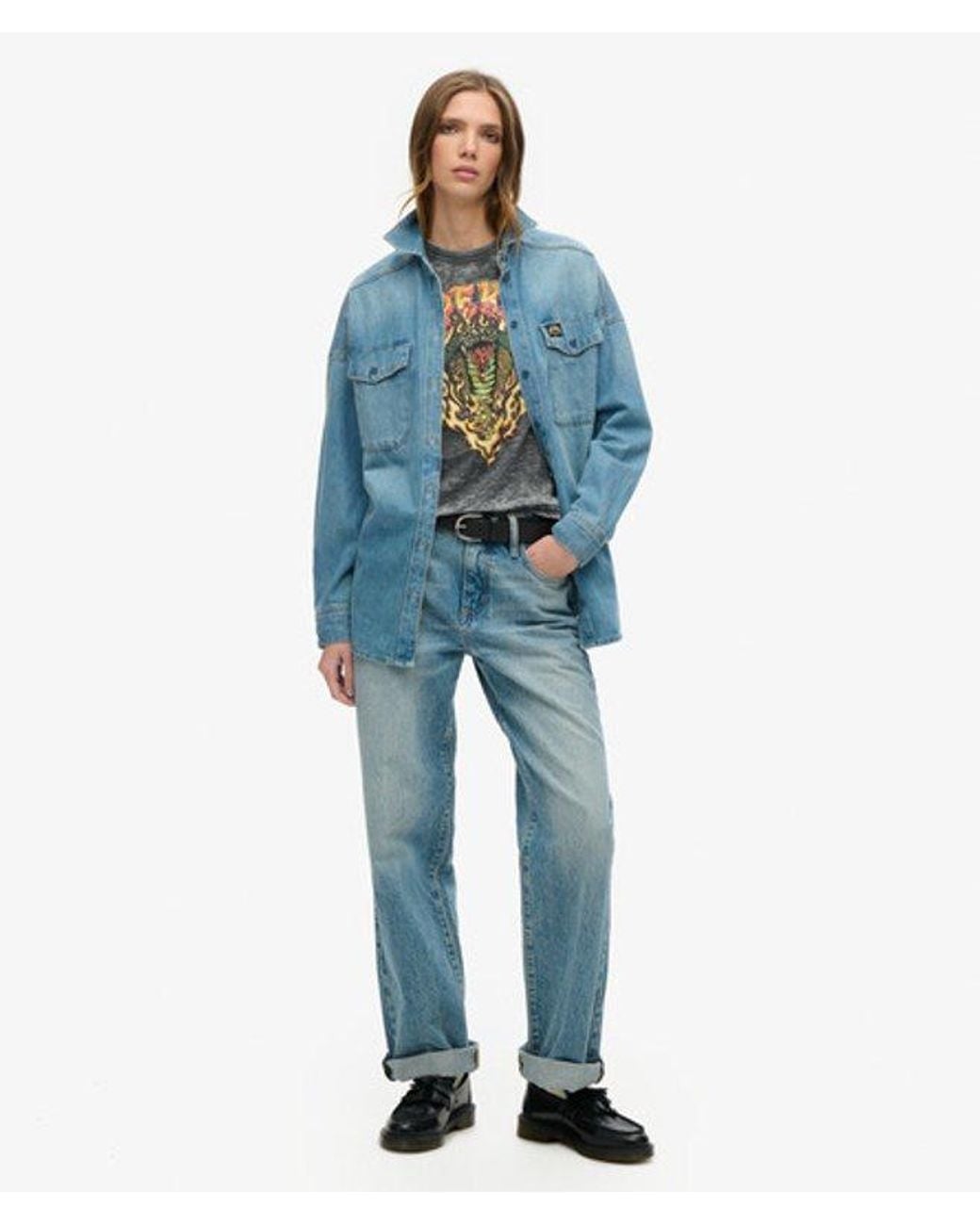 Superdry Gray & Co Biker Rock Graphic T-shirt