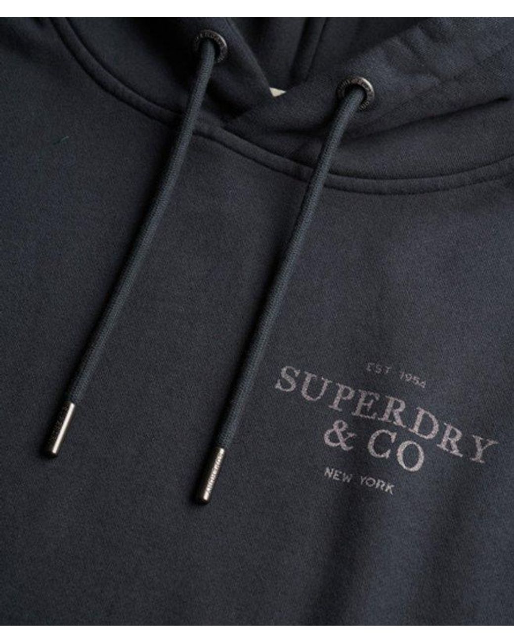 Superdry Black & Co Luxe Casual Relaxed Hoodie