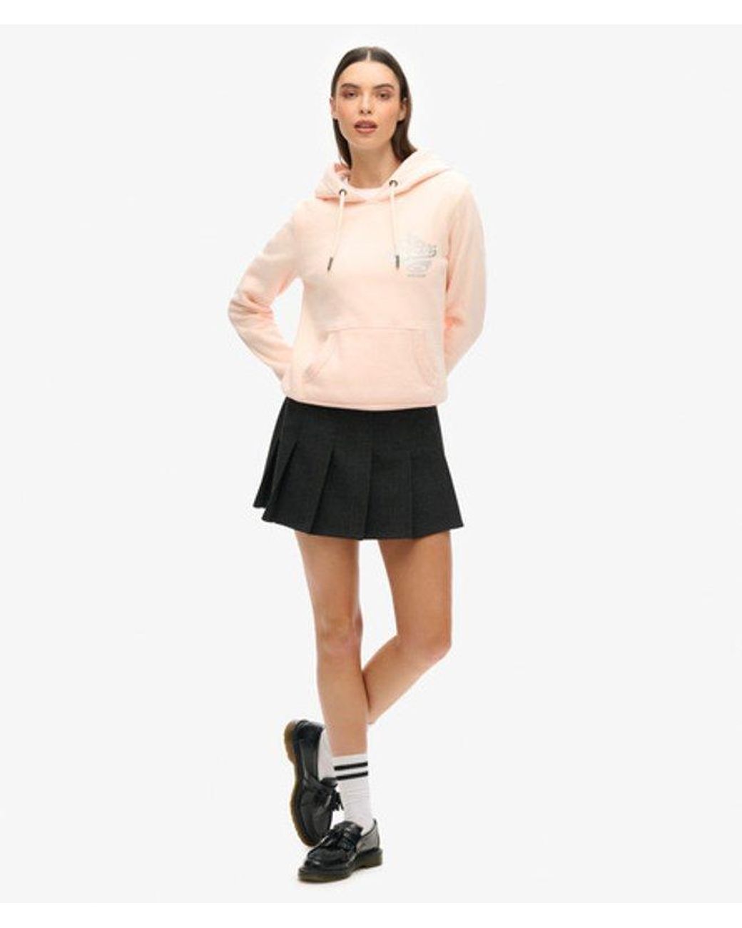 Superdry Black & Co Athletic Metallic Hoodie
