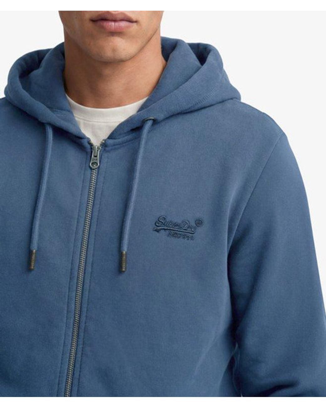 Superdry Blue & Co Essential Logo Zip Hoodie for men