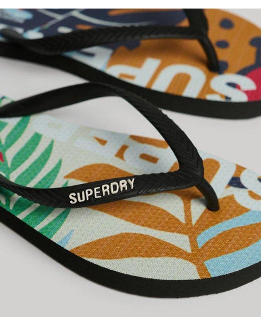 Superdry Metallic Ladies Logo Vegan Flip Flops