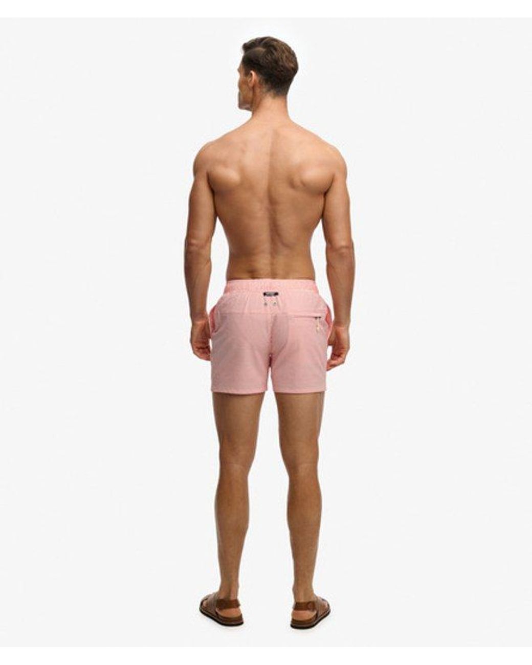 Superdry Pink & Co Seer Sucker 15-inch Swim Shorts for men