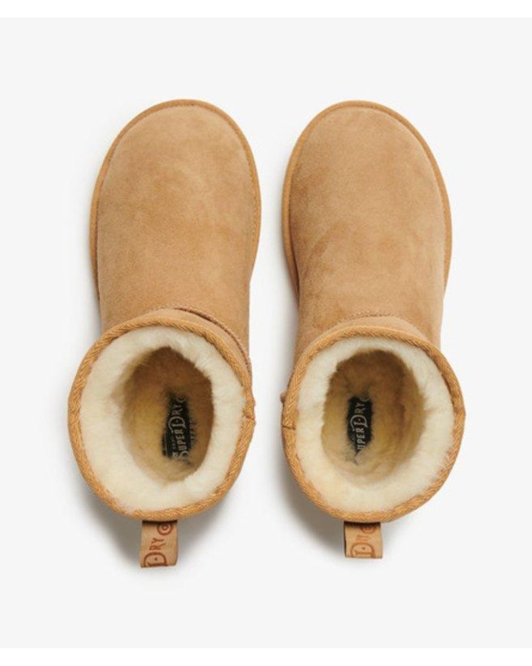 Superdry Natural & Co Suede Sherpa Ankle Boots