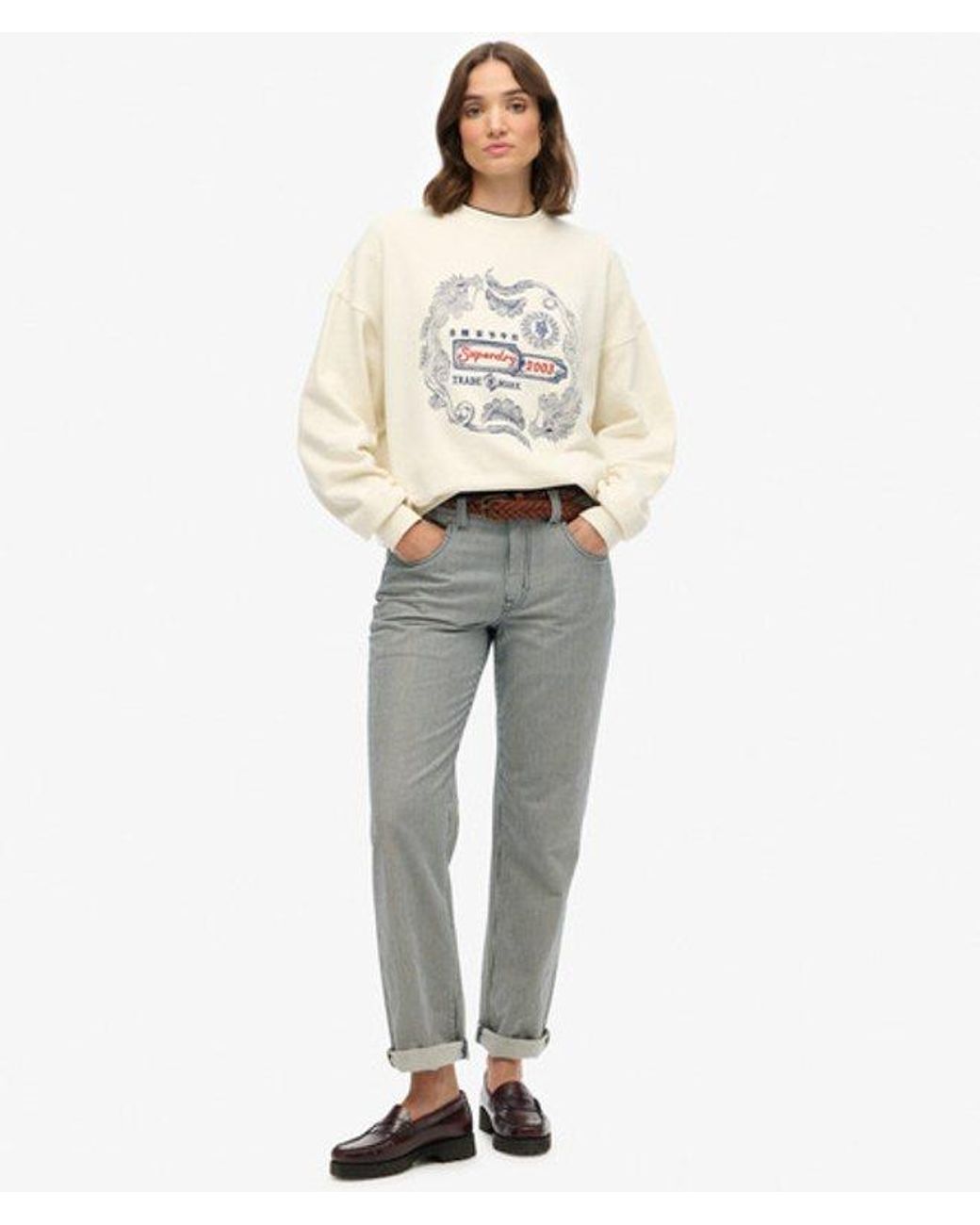 Superdry White & Co Tokyo Narrative Oversized Sweatshirt