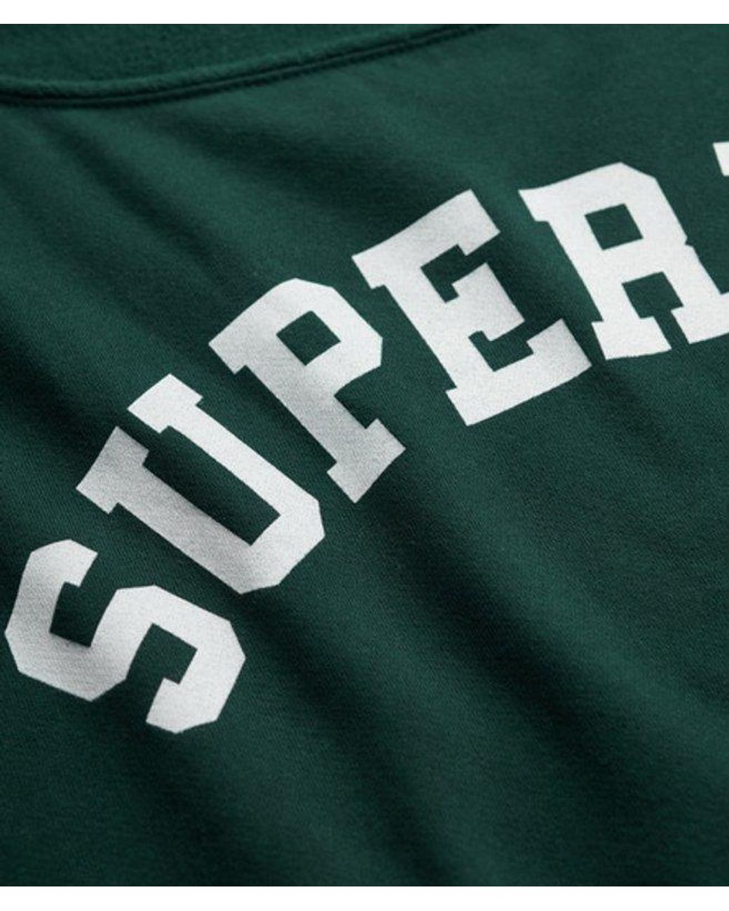 Superdry Green Athletic Essentials Bardot Crew Sweatshirt