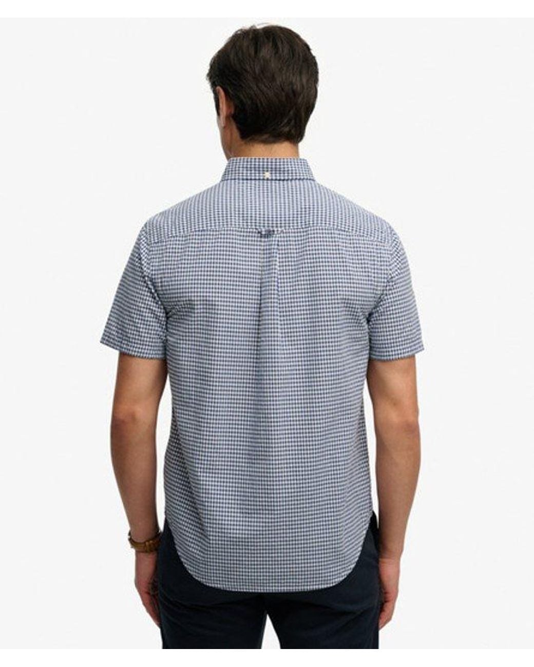 Superdry Blue & Co Preppy Poplin Short Sleeve Shirt for men