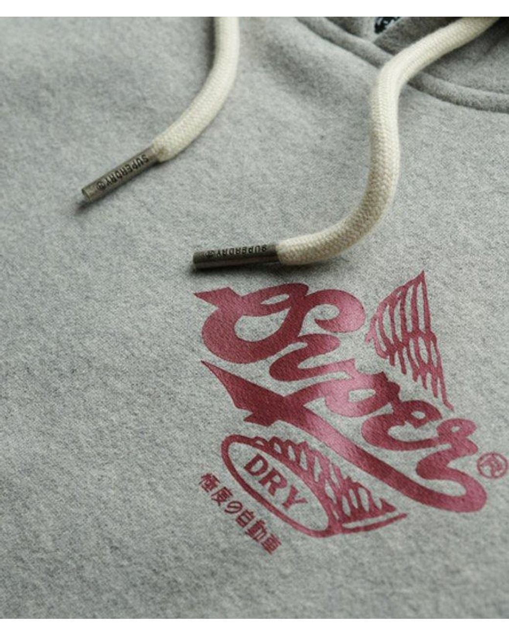 Superdry Red Athletic Metallic Hoodie