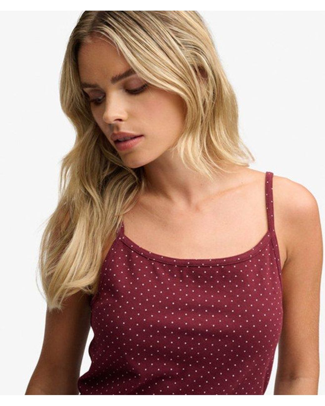 Superdry Red Polka Dot Cami Top