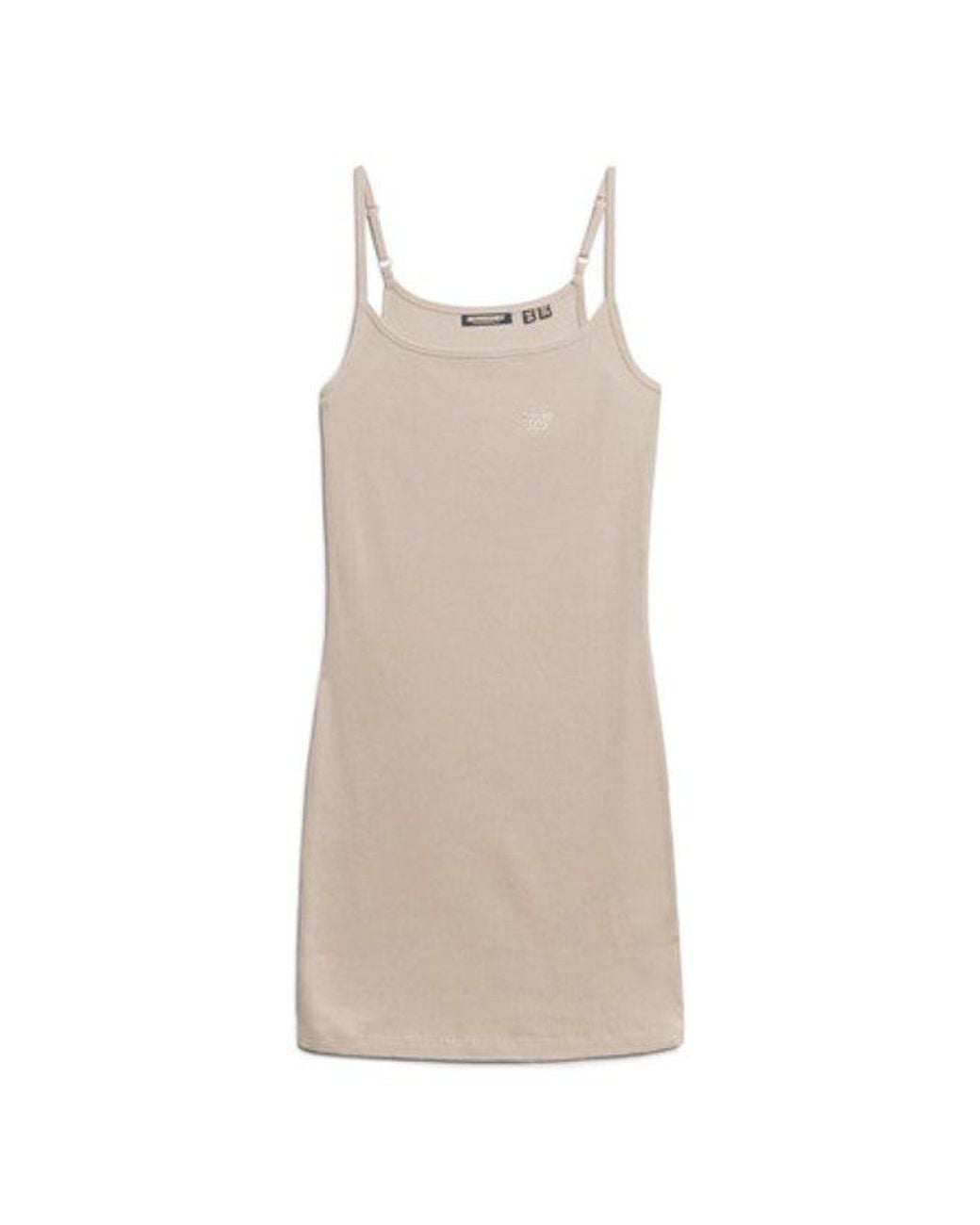 Superdry Natural & Co Embroidered Rib Strappy Dress