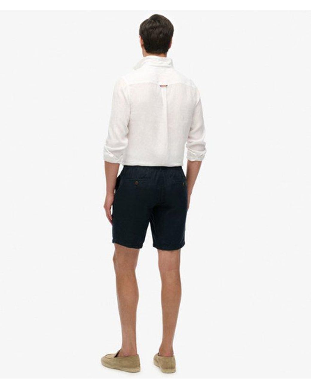 Superdry Blue & Co The Merchant Store- Linen Shorts for men