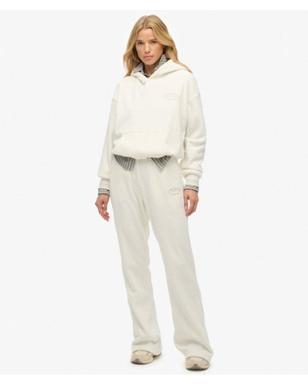 Superdry White & Co Country Club Velour Relaxed Hoodie