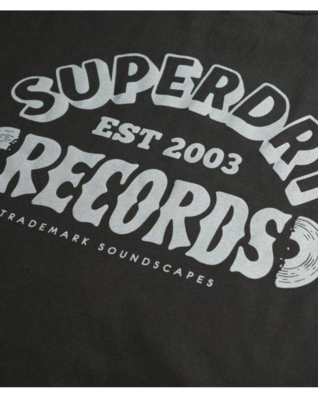 Superdry Green & Co Record Label Oversized T-shirt for men