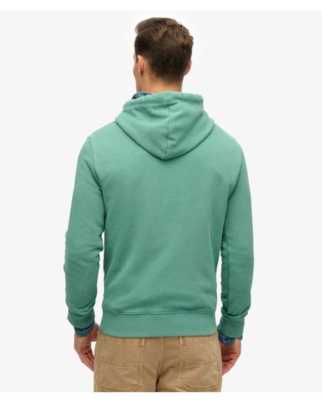 Superdry Green Lo-Fi Outdoor Mono Relaxed Hoodie for men