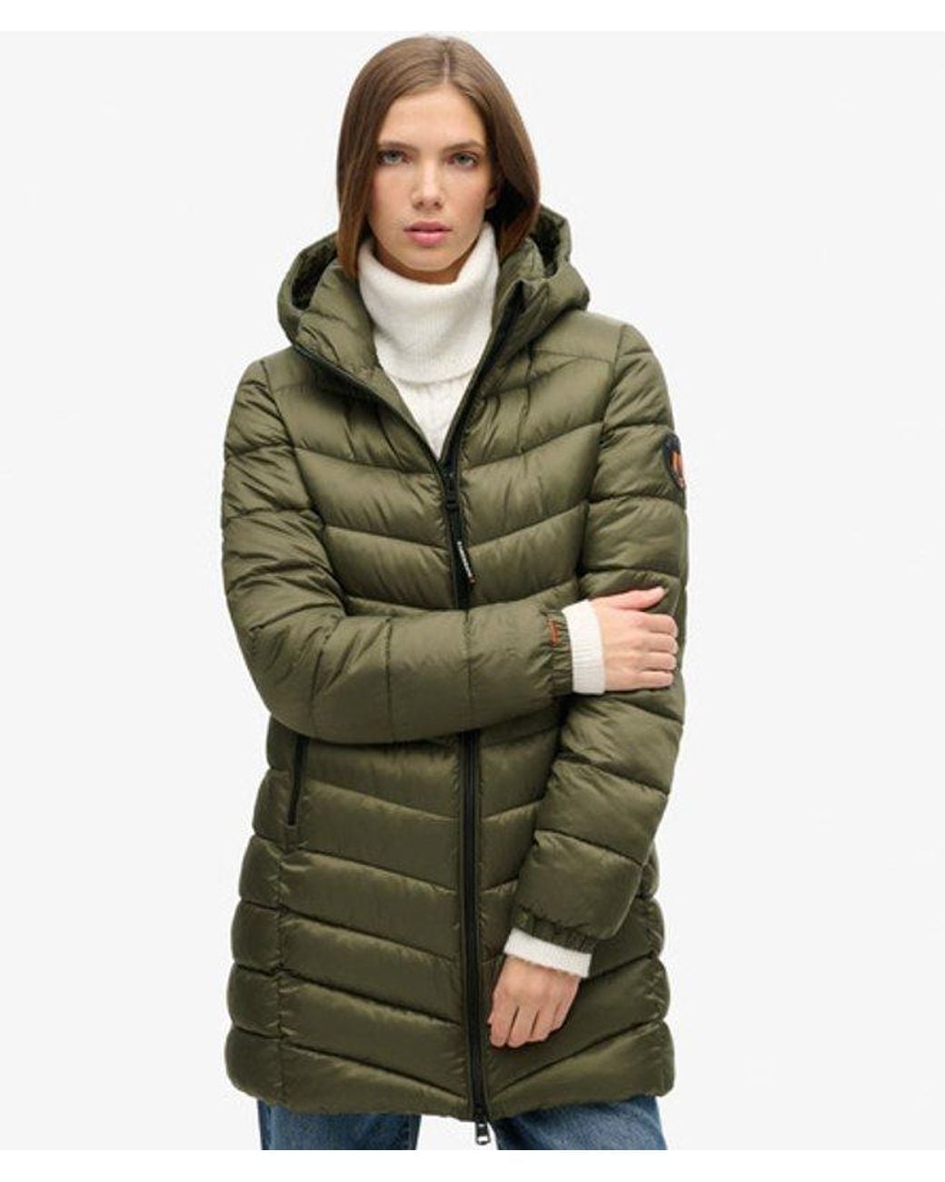Superdry Green & Co Hooded Fuji Mid Padded Jacket