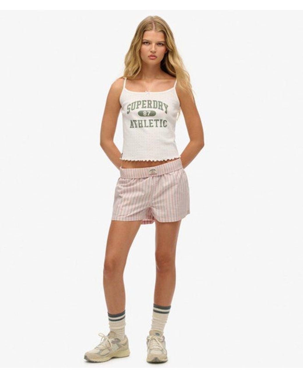 Superdry Natural & Co Organic Cotton Stripe Elasticated Shorts