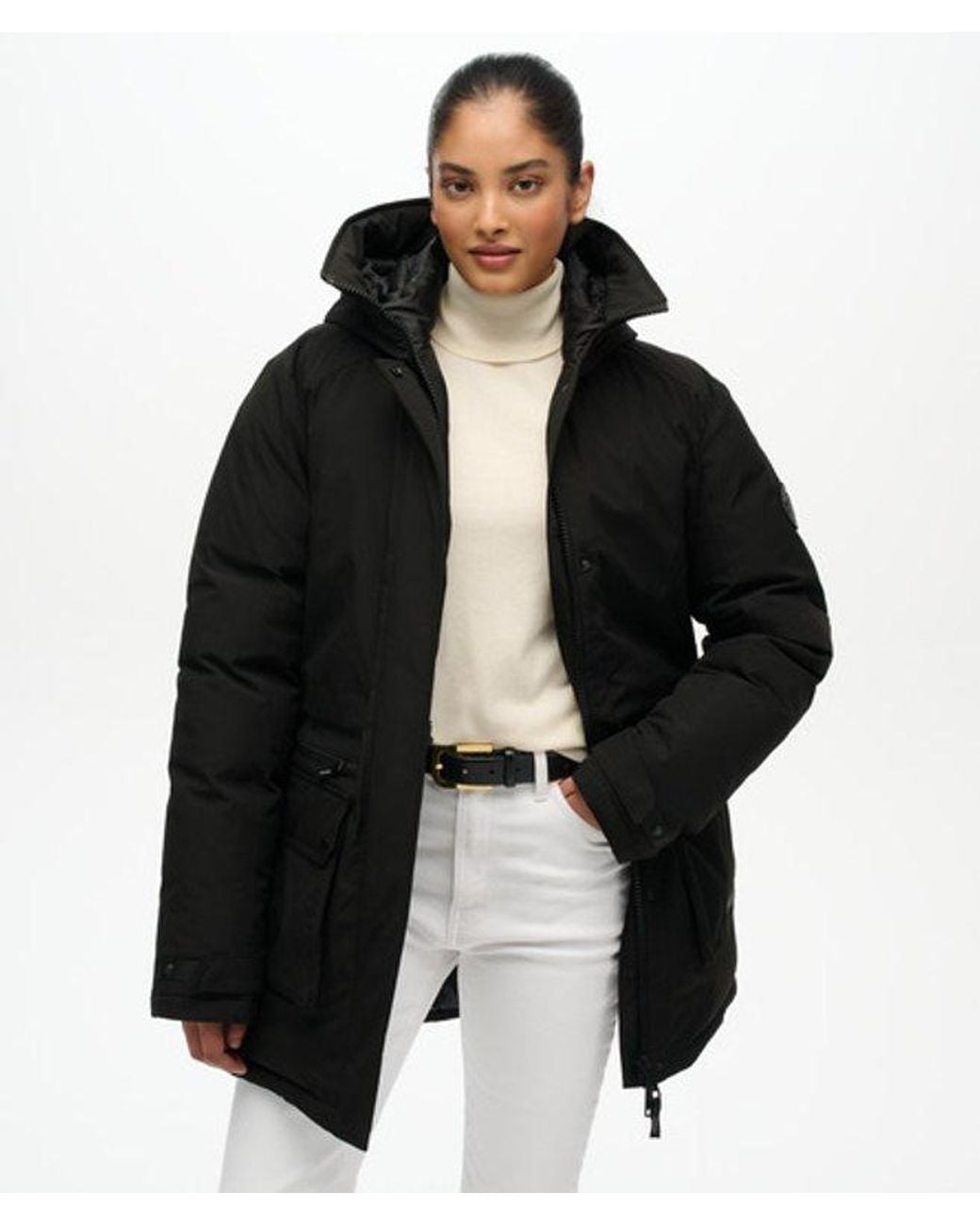Superdry Black City Padded Parka Jacket