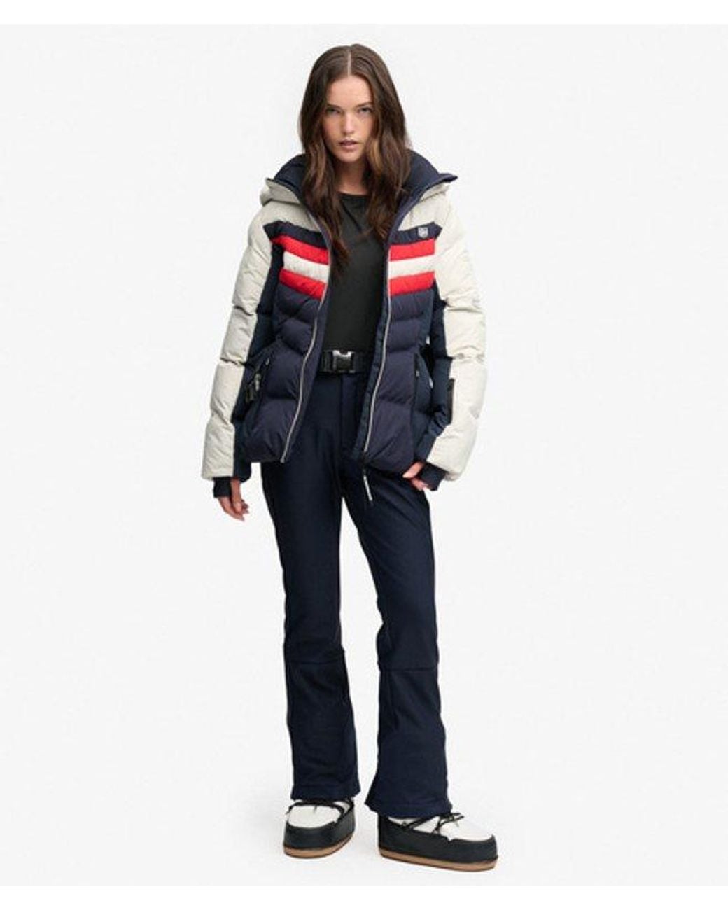 Superdry White & Co Luxe Chevron Ski Padded Jacket