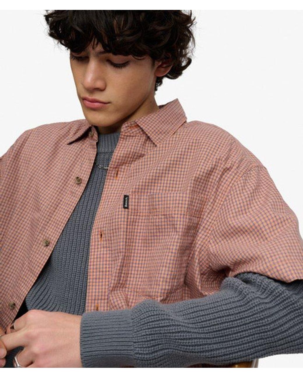 Superdry Brown Bench X & Co Bench Skater Check Short Sleeves Shirt for men