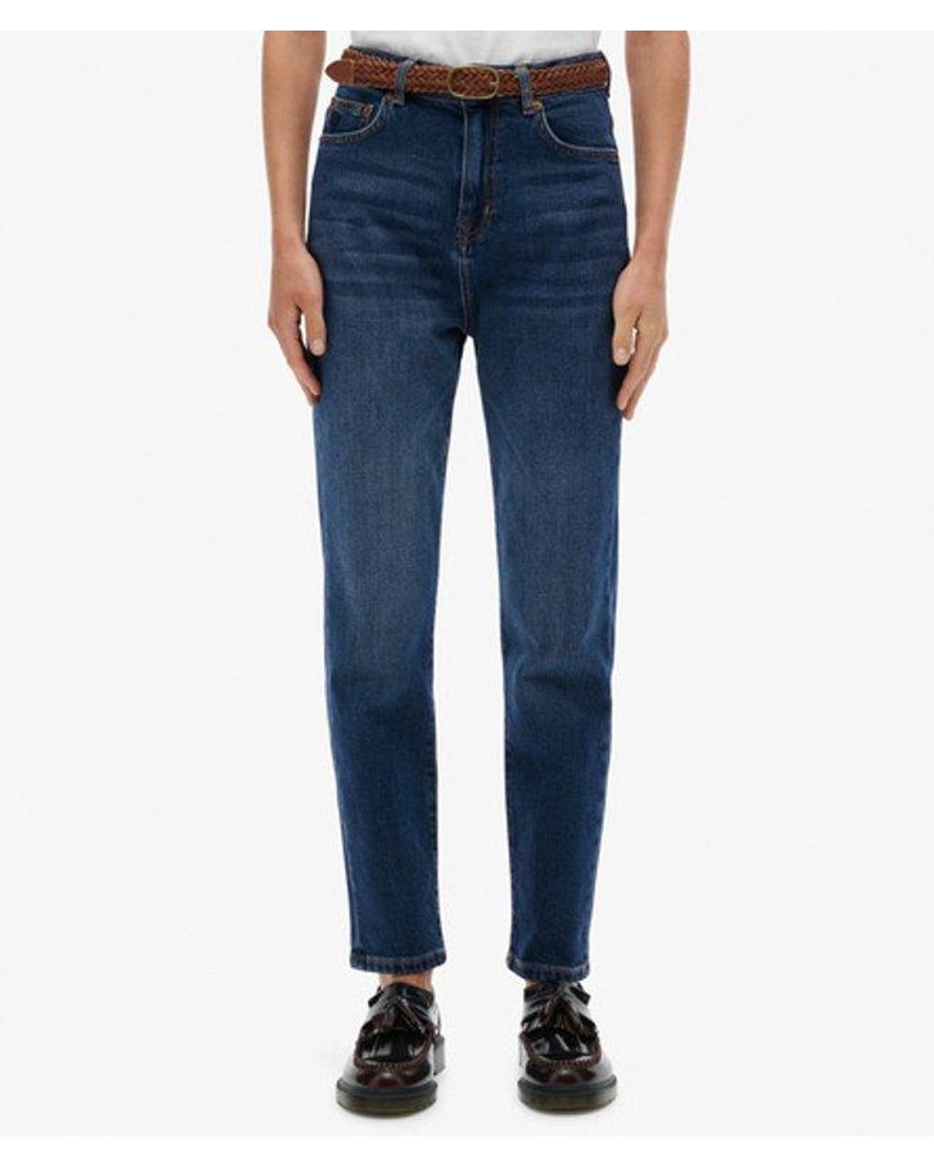 Superdry Blue & Co Organic Cotton High Rise Mom Jeans