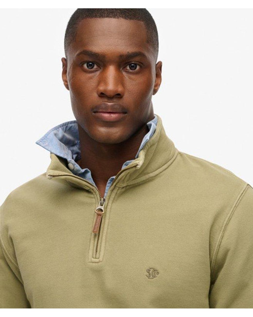 Superdry Green & Co Classic Essential Half Zip Sweatshirt for men