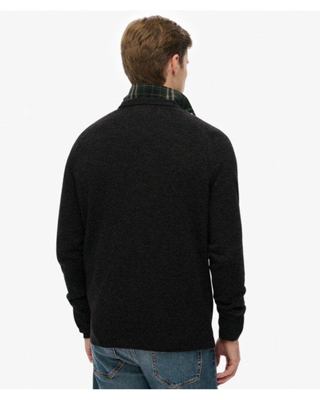 Superdry Black & Co Wool Blend Jumper for men