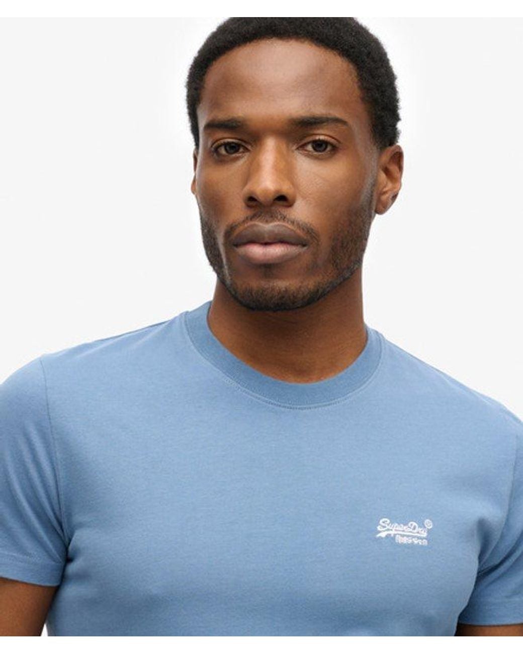 Superdry Blue & Co Organic Cotton Essential Logo T-shirt for men