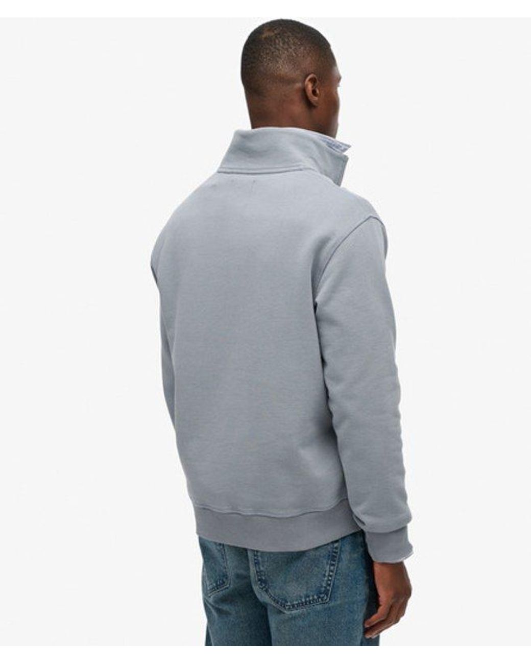 Superdry Blue & Co Athletic Essentials Half Zip Sweatshirt for men
