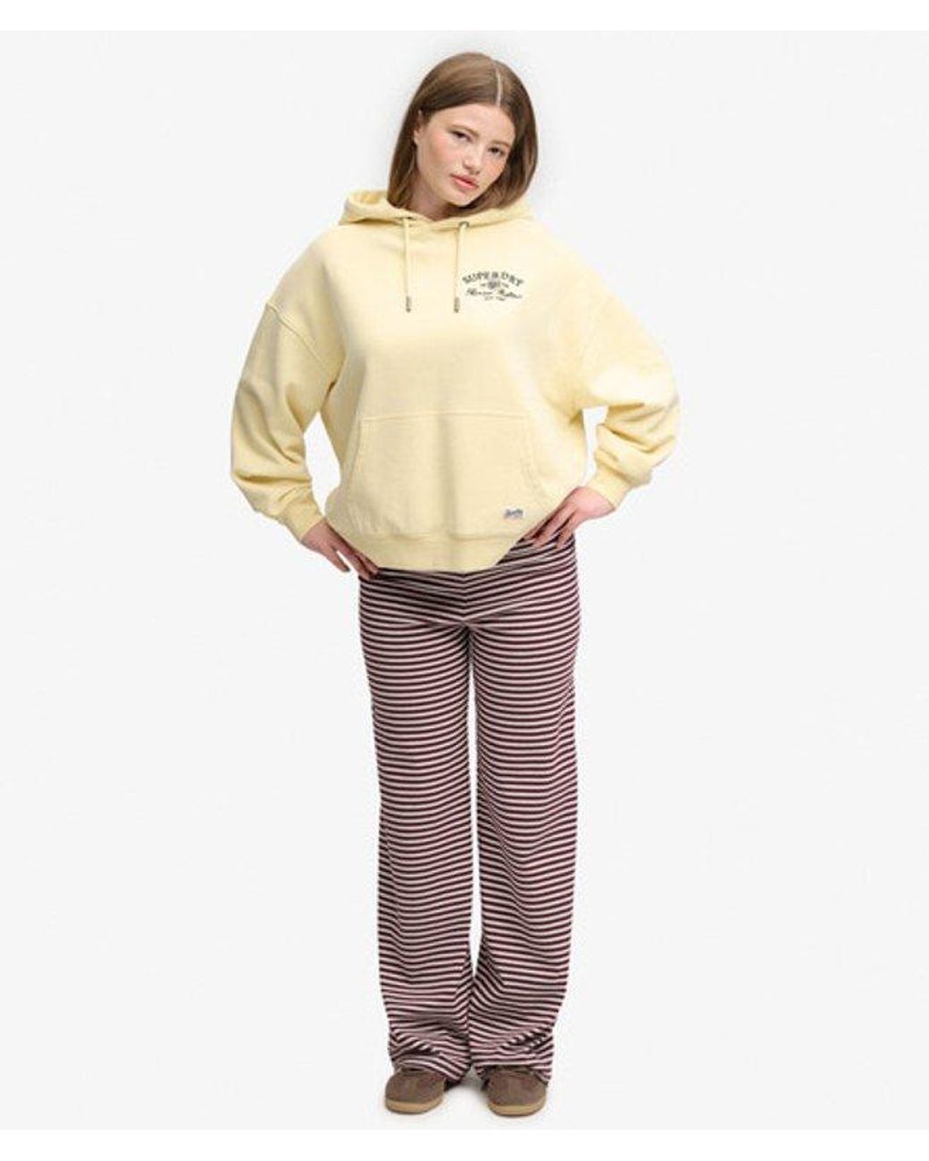 Superdry Natural Luxe Casual Embroidered Relaxed Hoodie