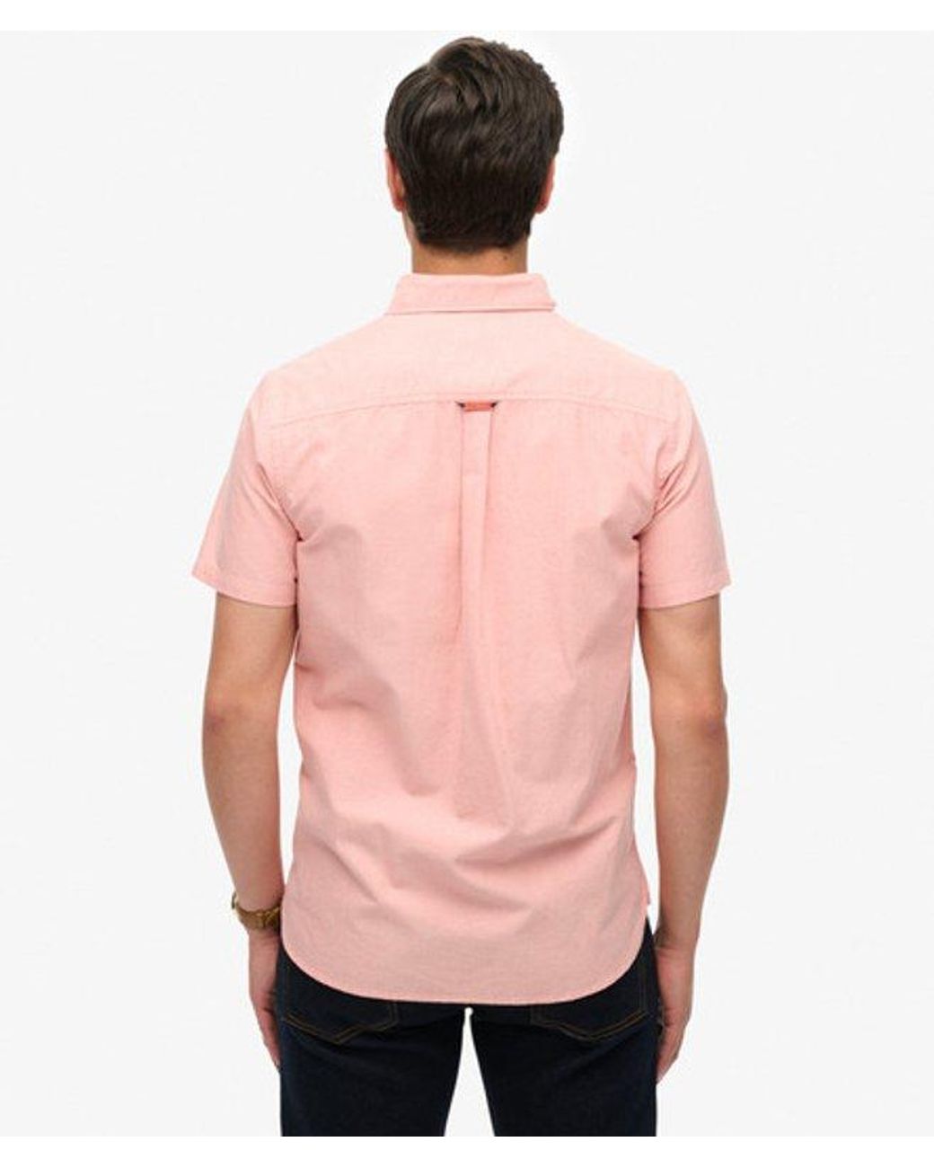 Superdry Red & Co Oxford Short Sleeve Shirt for men