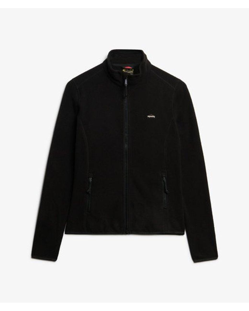 Superdry Black & Co Classic Embroidered Logo Polar Fleece Full Zip Jacket