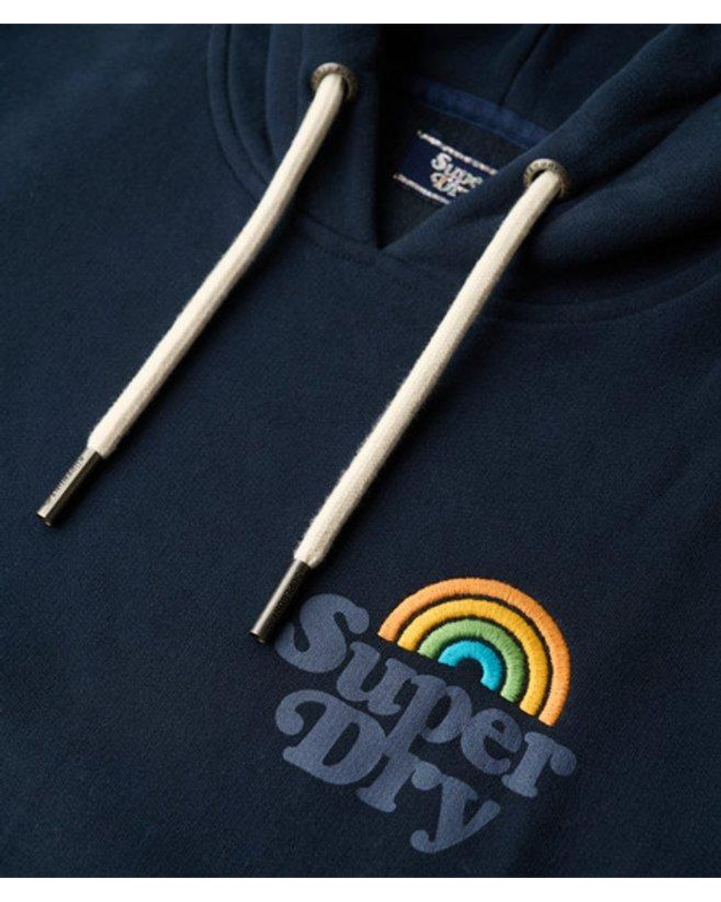 Superdry Blue & Co Vintage Rainbow Hoodie