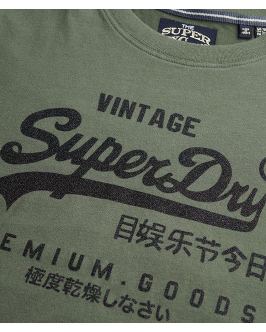 Superdry Green & Co Embellished Vintage Logo Relaxed T-shirt